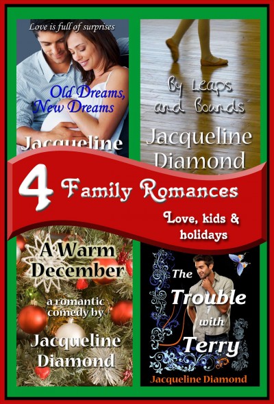 4 family romances book bundle : love, kids & holidays / Jacqueline Diamond.